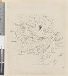 Seite 37b Karte von Charlestown und Zustand der Königstruppen, 11. März 1780